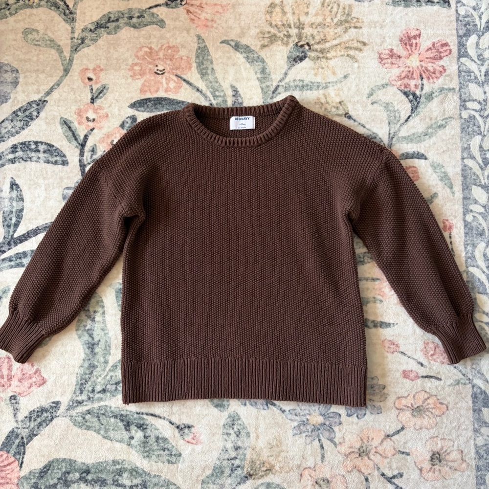 Old Navy Women’s Brown Knit Crewneck Sweater